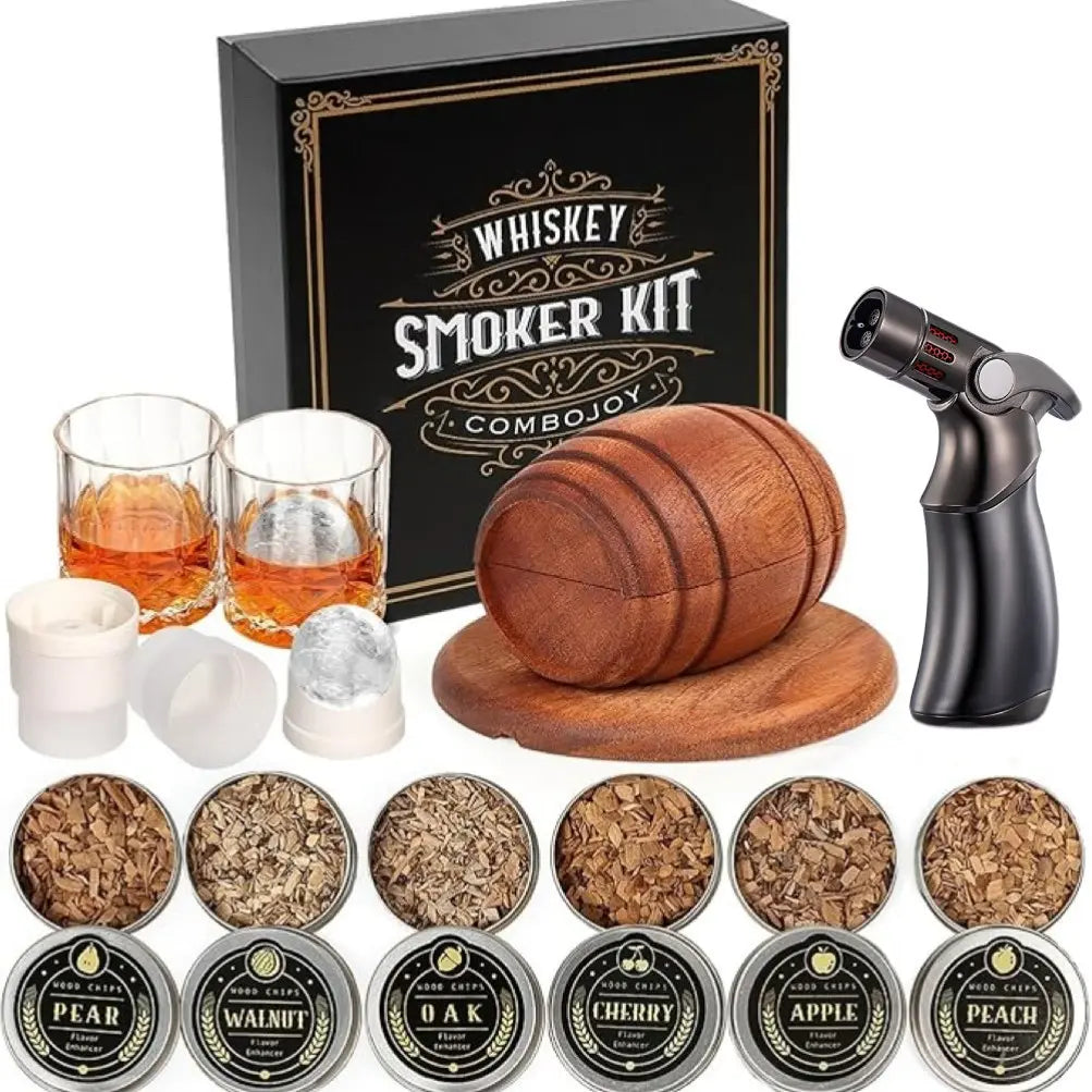 The Champion's Smoker — Sapele Wood Cocktail Smoking Kit