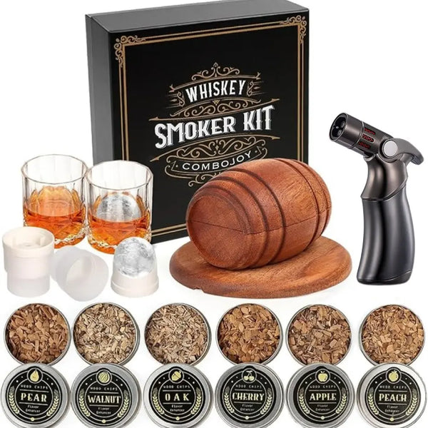 The Champion's Smoker — Sapele Wood Cocktail Smoking Kit