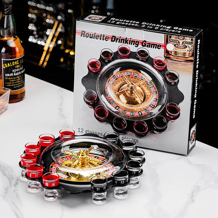 Roulette Shot Glass Drinking Game Set — Spin to Win