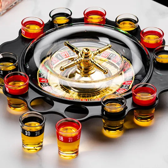 Roulette Shot Glass Drinking Game Set — Spin to Win